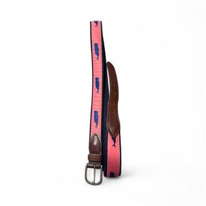 The Belted Cow, Maine-Men's Pink and Brown Belt